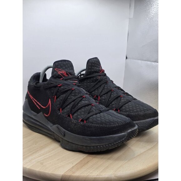 Nike Lebron 17 Low Bred Mens Size 9.5 Black Red Basketball Shoes CD5007-001 - Picture 5 of 9